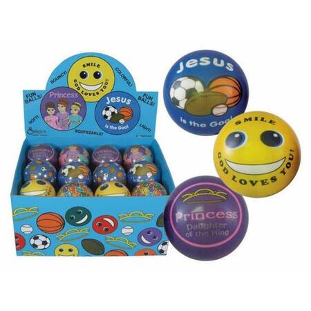 SWANSON CHRISTIAN SUPPLY Toy Assorted Bouncy Balls With Display 2.75 In. 06856X